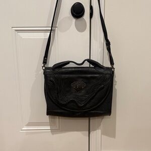 Black Leather Shoulder Bag